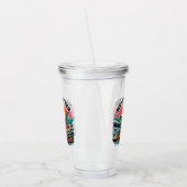 Nooit beter - Skeleton Surfing Sunset Wave Design Acryl Drinkbeker (Links)