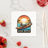 Nooit beter - Skeleton Surfing Sunset Wave Servet (Insitu)