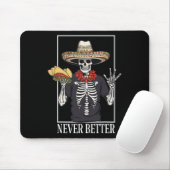 Nooit beter Skeleton Taco Halloween Party Muismat (Met muis)