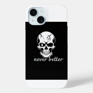 Nooit betere schedel grafiek iPhone 15 case