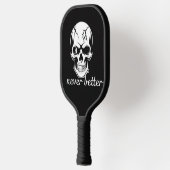 Nooit betere schedel grafiek pickleball paddle (Links)