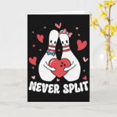Nooit Bowling Pins Splitsen Valentijnskoppels Scha Kaart (Gele Bloem)