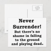 Nooit Briefkaart overgeven (Voorkant / Achterkant)