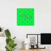 NOOIT BROKE (Alle Groene) Poster (Thuiskantoor)