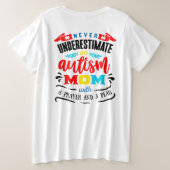 Nooit Dames Plus-Maat Basis T-Shirt (Design achterkant)
