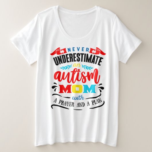 Nooit Dames Plus-Maat Basis T-Shirt (Design voorkant)