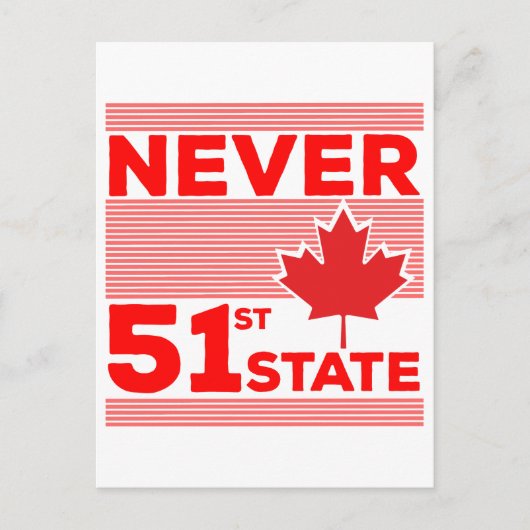 Nooit de 51ste staat briefkaart (Voorkant)