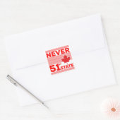 Nooit de 51ste staat vierkante sticker (Envelop)