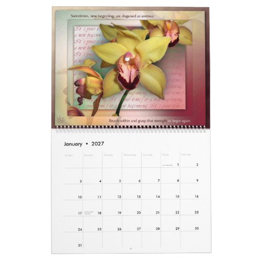 Nooit de Calendar Breast Cancer Support opgeven Kalender (Jan 2027)
