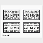 Nooit de goede jongens! rechthoekige sticker (Vel)