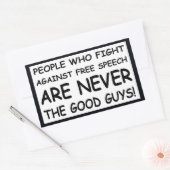 Nooit de goede jongens! rechthoekige sticker (Envelop)