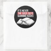 Nooit de goeden die boeken verbieden ronde sticker (Tas)