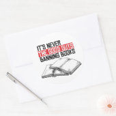 Nooit de goeden die boeken verbieden ronde sticker (Envelop)