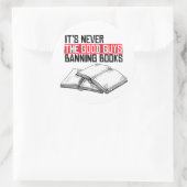 Nooit de goeden die boeken verbieden ronde sticker (Tas)