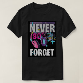 Nooit de jaren 90 vergeten Retro Kunstprint T-shirt