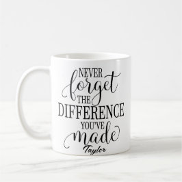 Nooit de Verschil Vergeten: Motiverende Quote Koffiemok