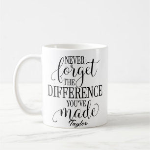 Nooit de Verschil Vergeten: Motiverende Quote Koffiemok