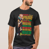 Nooit de zwarte geschiedenis van de zwarte Afrikaa T-shirt (Voorkant)