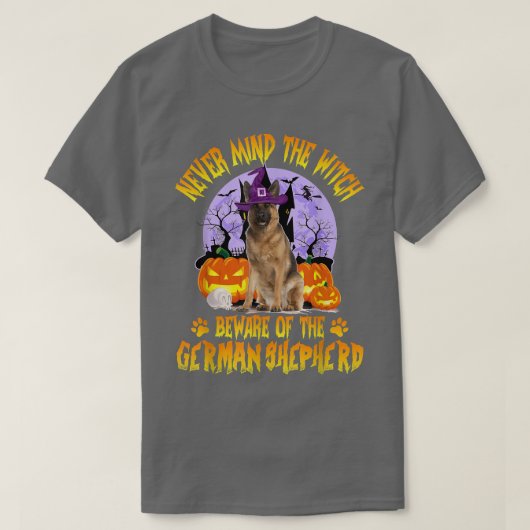 Nooit denken aan de witch-oppas van de Duitse herd T-shirt (Design voorkant)