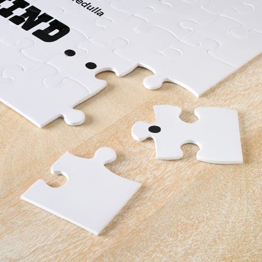 Nooit denken... (Brain Anatomy Psyche Humor) Legpuzzel (Zijkant)