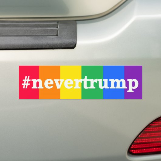 Nooit Donald Trump Bumpersticker (Op auto)