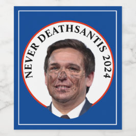 Nooit doodsstrijdSantis Skull Face Wijn Etiket