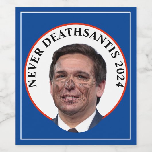 Nooit doodsstrijdSantis Skull Face Wijn Etiket (Enkel label)