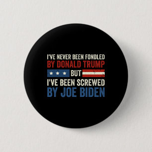 Nooit door Donald Trump verward, maar Joe Biden Ronde Button 5,7 Cm