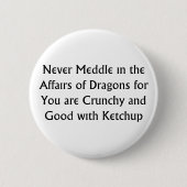 Nooit Dragons Ronde Button 5,7 Cm (Voorkant)