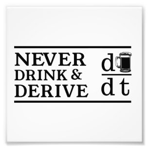 Nooit Drinken en leiden af Foto Afdruk