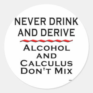Nooit Drinken en leiden af Ronde Sticker
