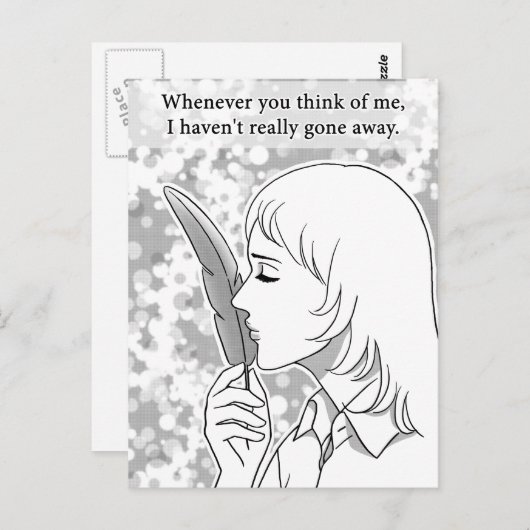 Nooit echt weg briefkaart (Voorkant / Achterkant)