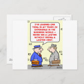 nooit een advocaat zien briefkaart (Voorkant / Achterkant)