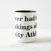 nooit een atleet met een wisselvalligheid gehad mok (Midden)