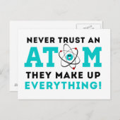 Nooit een Atom vertrouwen, ze maken alles op Briefkaart (Voorkant / Achterkant)