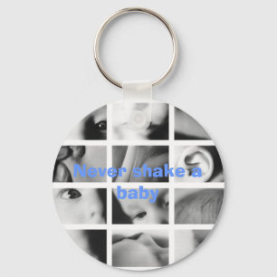 Nooit een baby schudden sleutelhanger
