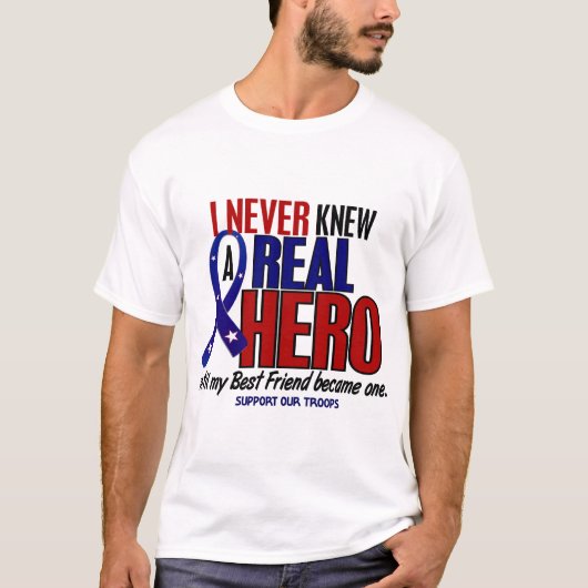 Nooit een beste vriend van Hero 2 gekend (steun on T-shirt (Voorkant)