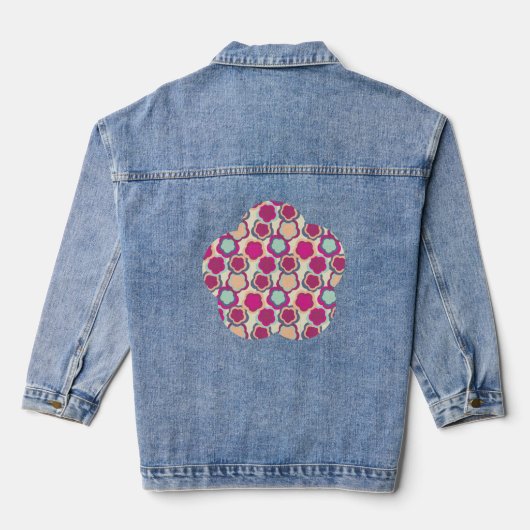 Nooit een bloementuin beloofd denim jacket (Achterkant)