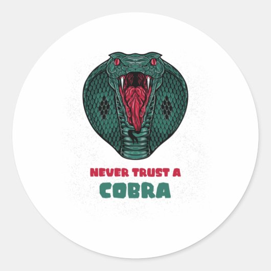 Nooit een COBRA vertrouwen Ronde Sticker (Voorkant)