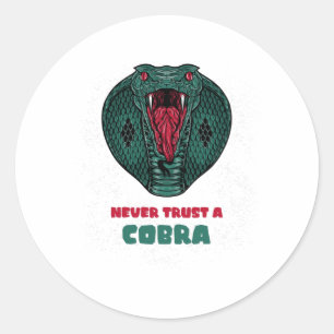 Nooit een COBRA vertrouwen Ronde Sticker
