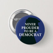 Nooit een democratische antitrump ronde button 5,7 cm (Voorkant /achterkant)