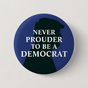 Nooit een democratische antitrump ronde button 5,7 cm