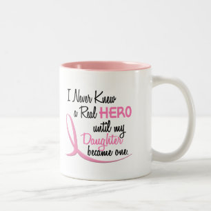 Nooit een echte Hero 3-dochterCANCER KENNEN Tweekleurige Koffiemok