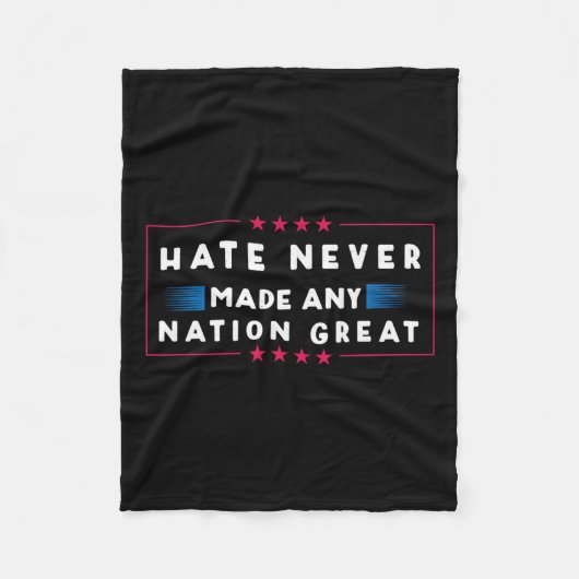 Nooit een groot volk gemaakt fleece deken (Voorkant)