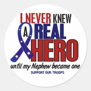 Nooit een Hero 2 Nephew gekend (steun onze troepen Ronde Sticker