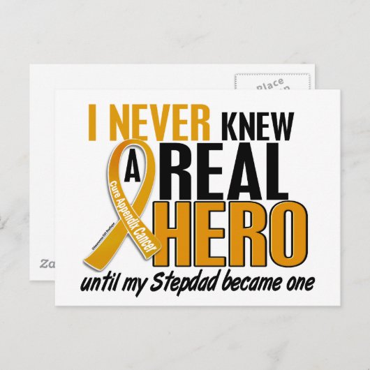 Nooit een Hero 2 Stepdad Appendix Cancer kennen Briefkaart (Voorkant / Achterkant)