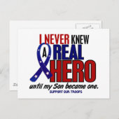 Nooit een Hero 2 Zoon gekend (steun onze troepen) Briefkaart (Voorkant / Achterkant)