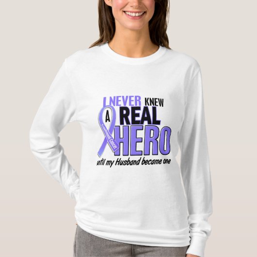 Nooit een Hero Husband Esophageal Cancer gekend T-shirt (Voorkant)