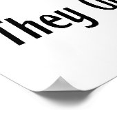 Nooit een Koe tippen Poster (Hoek)