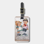 Nooit een meisje gekust? bagagelabel (Voorkant verticaal)